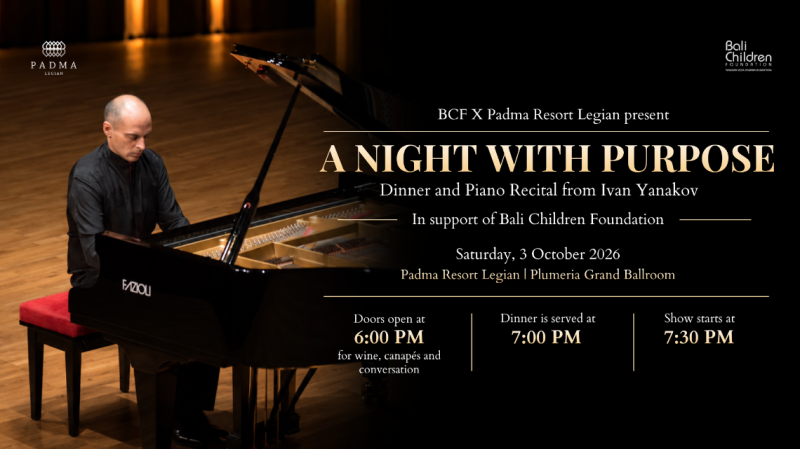 A Night with Purpose: Ivan Yanakov Piano Recital in Bali, Saturday, 03 October 2026